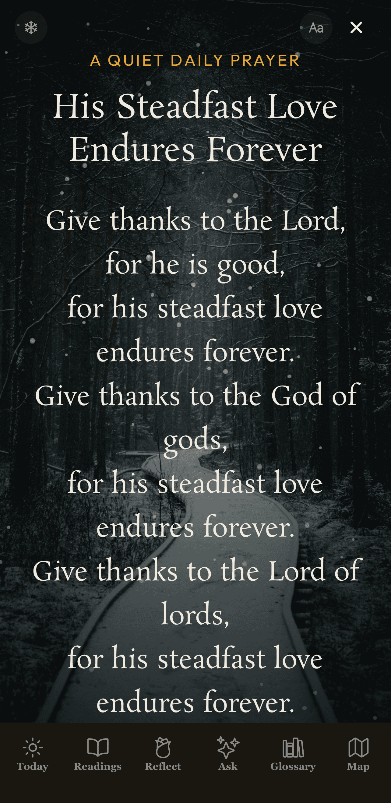 Immersive daily prayer